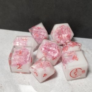誕生石ジオードダイス 10月紅水晶